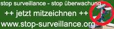 Banner Kampagne Stop Surveillance